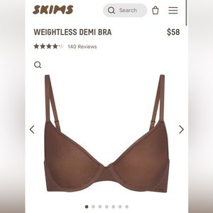 SKIMS Weightless Demi Bra Size 32 DD NWT
